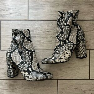 Snake Skin ankle booties